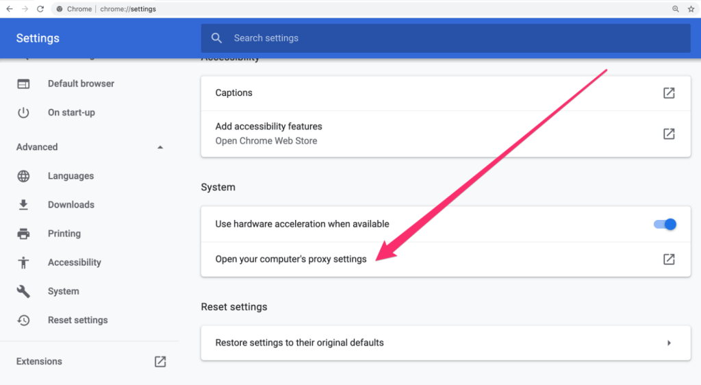 chrome proxy
