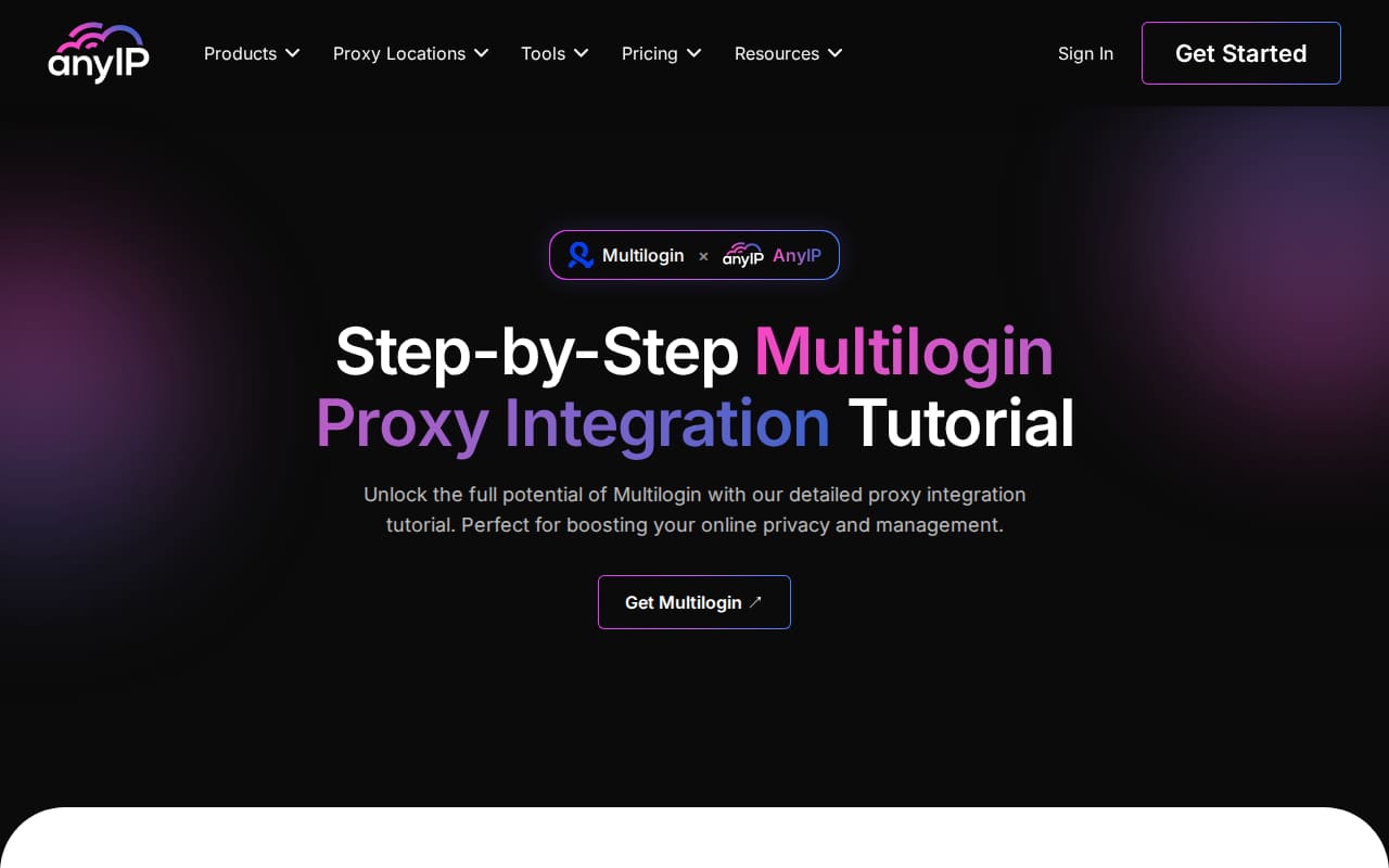 AnyIP.io signup page