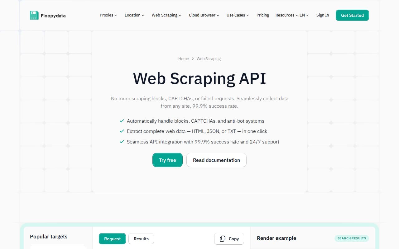Floppydata docs page