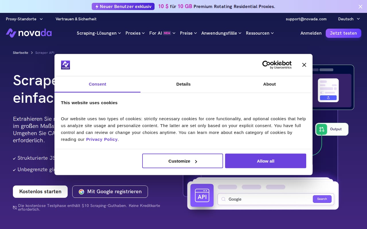 Novada docs page