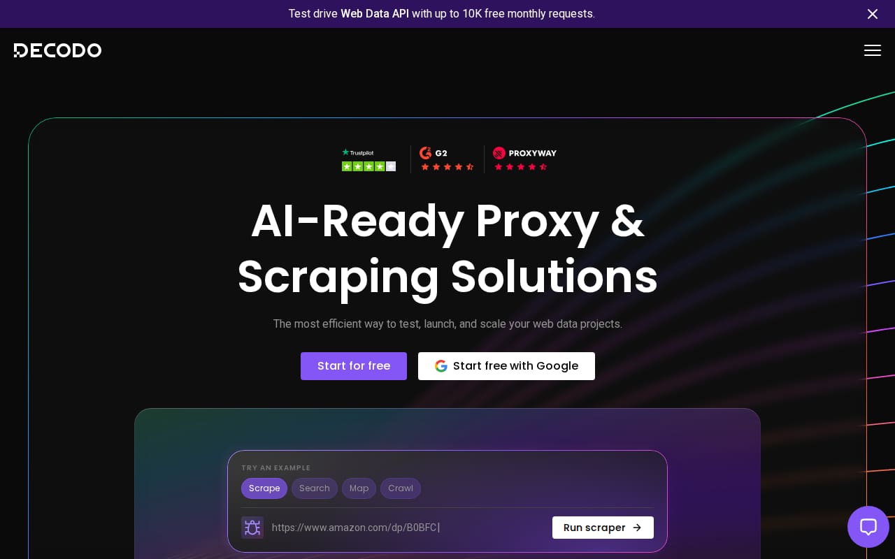 Smartproxy home page