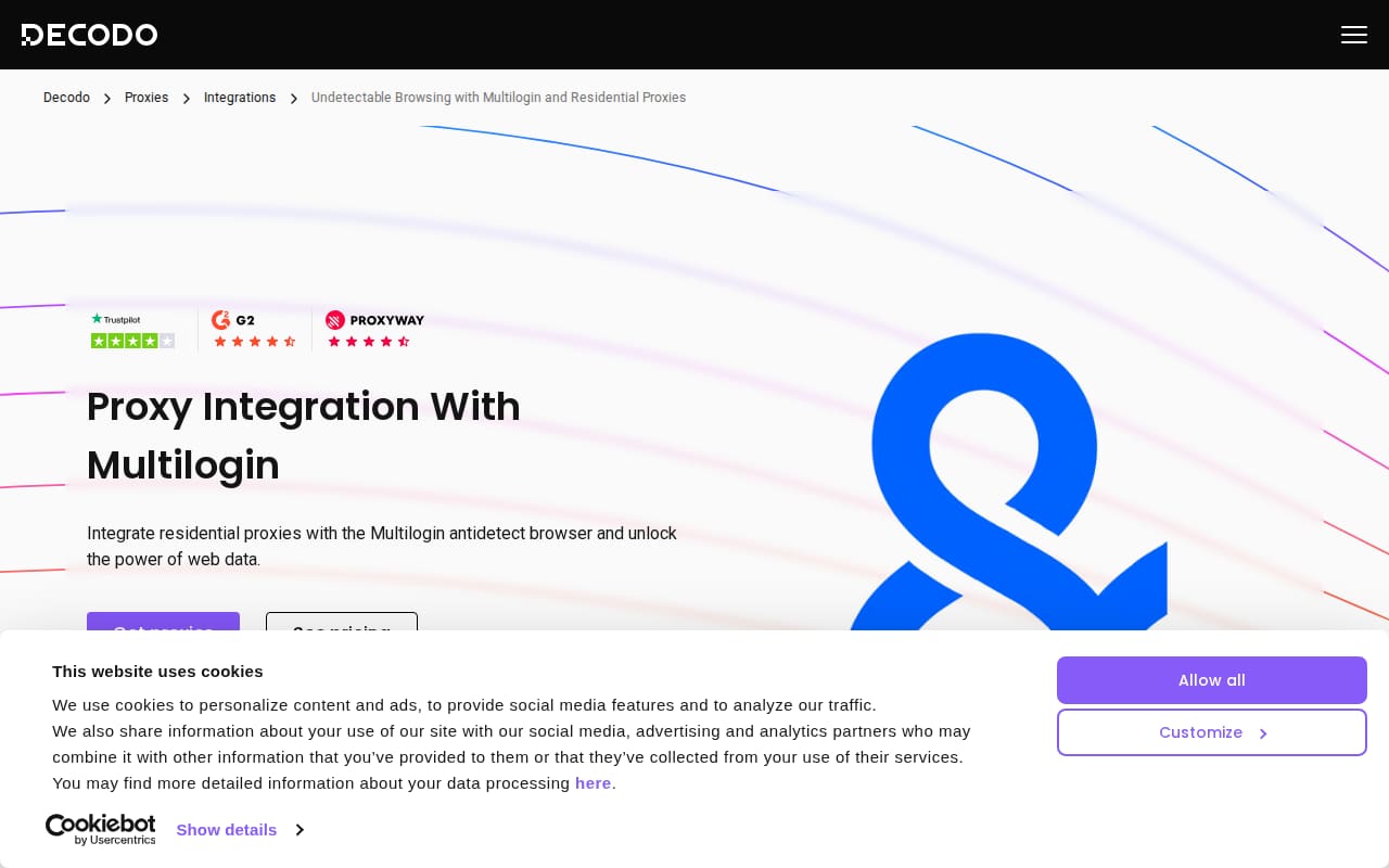 Smartproxy signup page